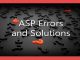ASP Errors and Solutions
