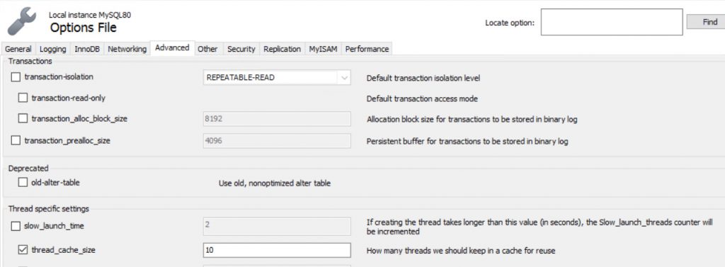 Mariadb Thread Cache Size