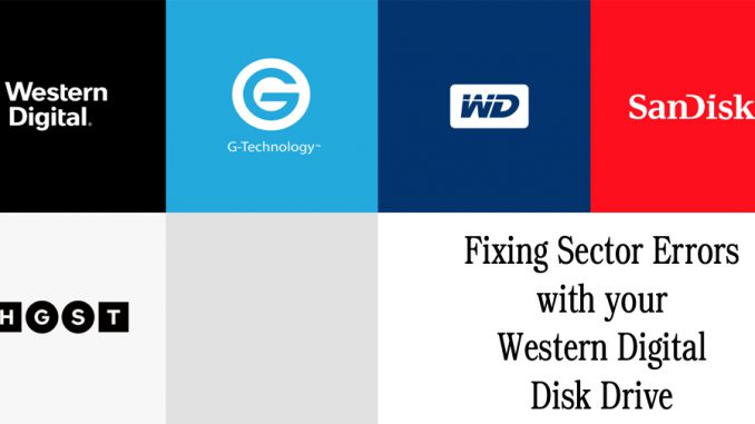 Fixing Sector Errors with your Western Digital Disk Drive